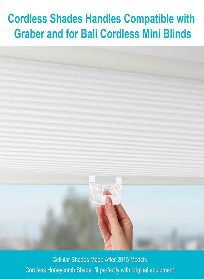 HEBRAR Cordless Honeycomb Shade Lift Handles Replacement Parts, Mini Blind Lift Handle Compatible with Graber Blinds, for Bali Blinds Made After 2015, 3/4" Pleat Cellular Shade Handle for Blinds Repair Parts - Image 2